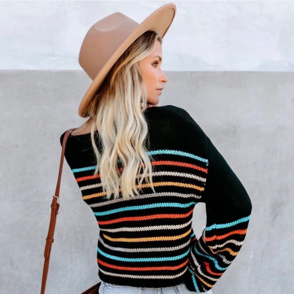 🌺LAST ONE🌺Striped Springtime Sweater - Picture 3 of 4